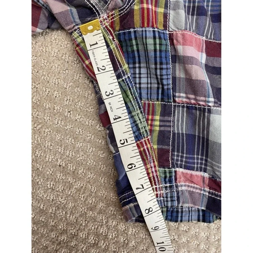J.Crew Men's Patchwork Madras Board Shorts Swim Trunks Size 30 Multicolor Preppy